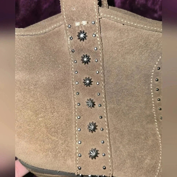 SAM EDELMAN Brian Star Studded Ankle Boots Suede Size 6 - Picture 12 of 13